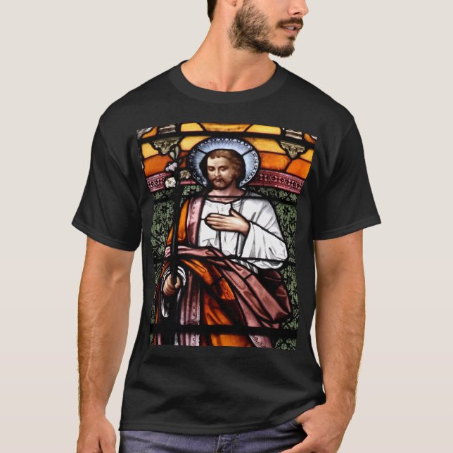 Saint Joseph Stains Glasfenster T - Shirt (Vorderseite)