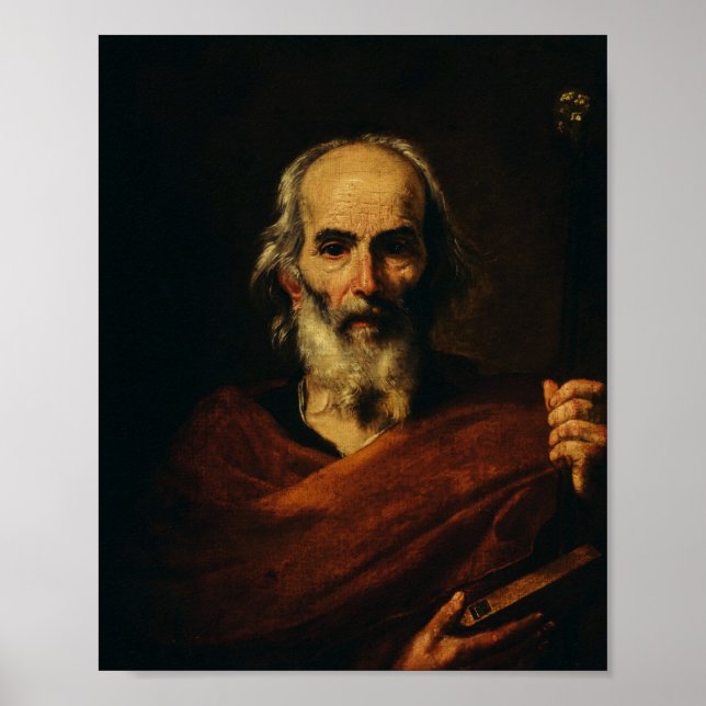 Saint Joseph von Jusepe de Ribera Poster (Vorne)