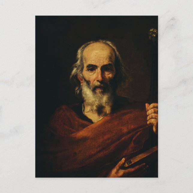 Saint Joseph von Jusepe de Ribera Postkarte (Vorderseite)