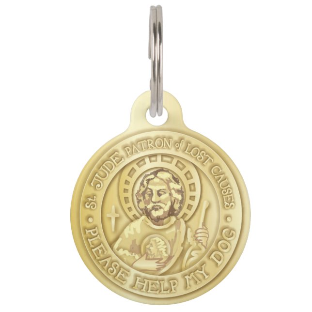 Saint Jude, bitte Helfen Sie meinem Hund, Medaille Haustiermarke (Vorderseite)