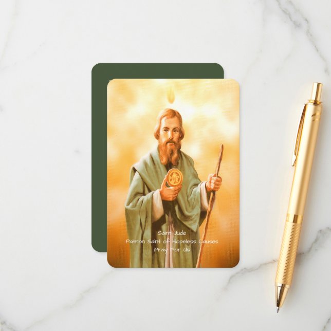 Saint Jude Prayer Begleitkarte (Vorderseite/Rückseite Beispiel)