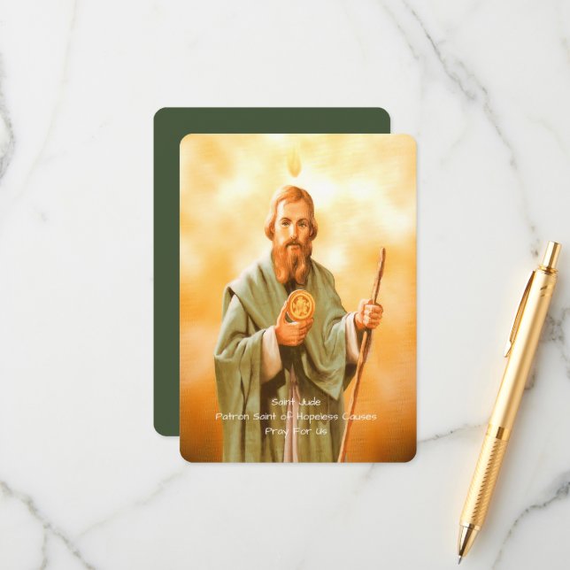 Saint Jude Prayer Begleitkarte (Vorderseite/Rückseite Beispiel)