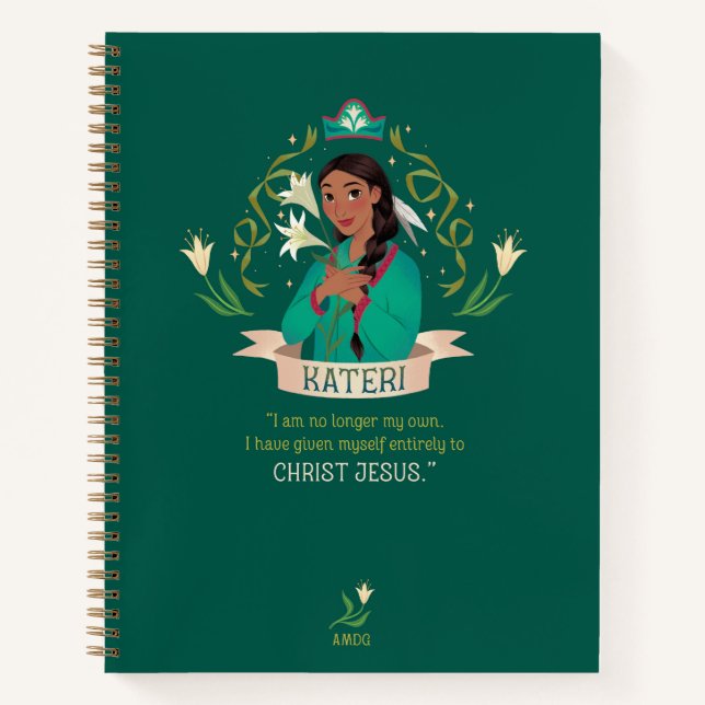 Saint Kateri Spiral Notebook Notizbuch (Vorderseite)