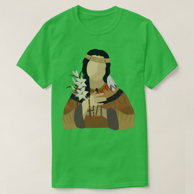 Saint Kateri Tekakwitha T-Shirt (Design vorne)