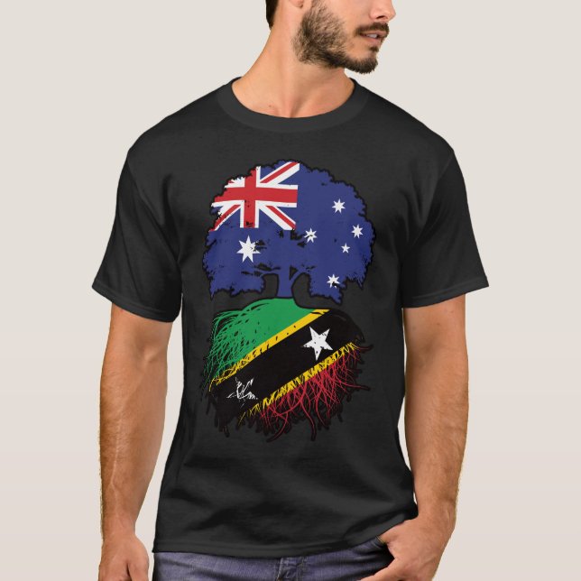Saint Kitts Kittitian Australian Australia Tree T-Shirt (Vorderseite)
