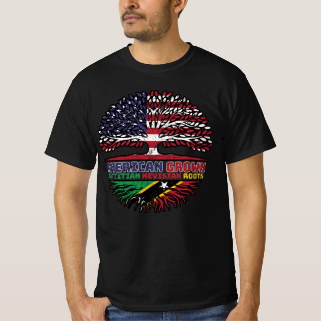 Saint Kitts Nevis Kittitian Nevisian American USA T-Shirt (Vorderseite)