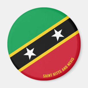 Saint Kitts und Nevis Flagge Charmantes Patriotisc Magnet