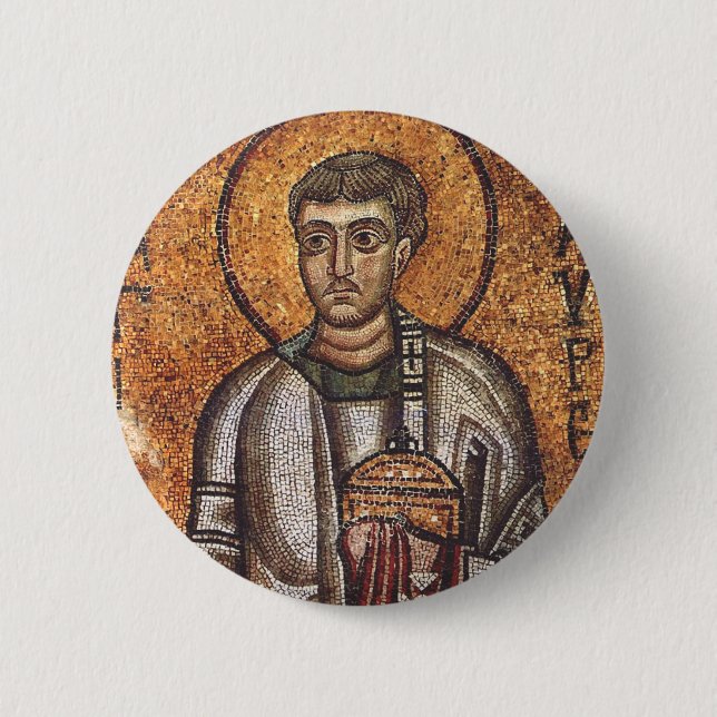 Saint Lawrence der Martyr Button (Vorderseite)
