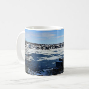 Saint Lawrence River im Winter, Quebec, Kanada Kaffeetasse