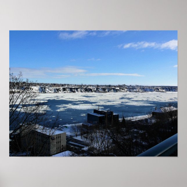 Saint Lawrence River im Winter, Quebec, Kanada Poster (Vorne)