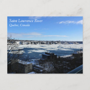 Saint Lawrence River im Winter, Quebec, Kanada Postkarte