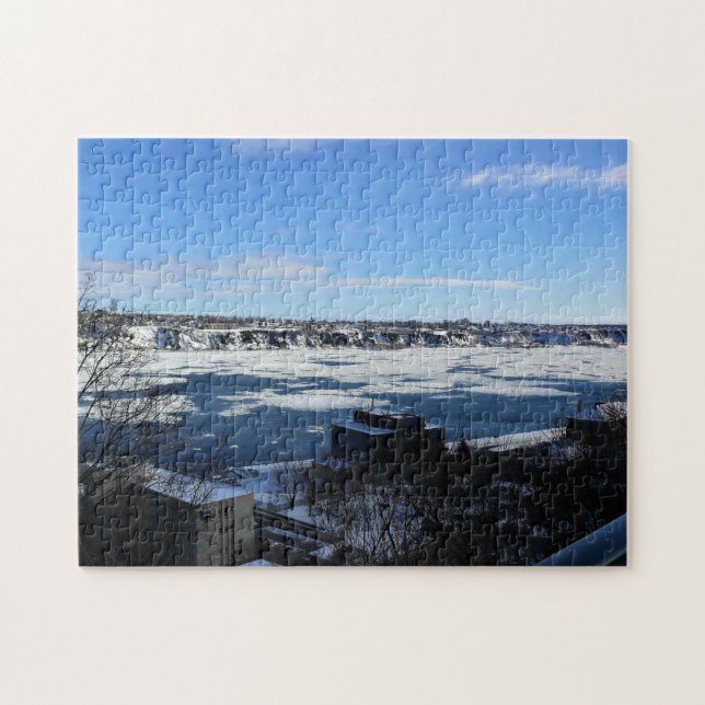 Saint Lawrence River im Winter, Quebec, Kanada Puzzle (Horizontal)