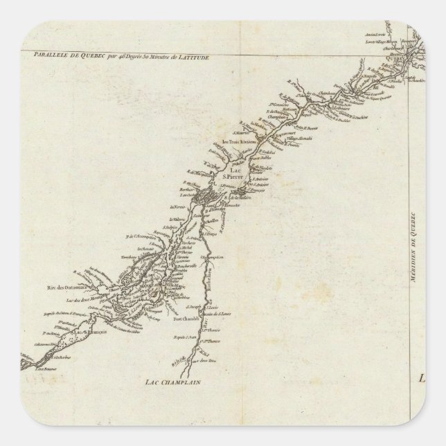Saint Lawrence River in Kanada Quadratischer Aufkleber (Vorderseite)