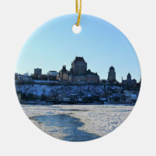 Saint Lawrence River & Old Quebec City, Quebec Keramik Ornament