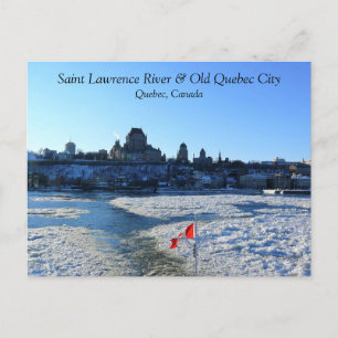 Saint Lawrence River & Old Quebec City, Quebec Postkarte
