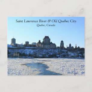 Saint Lawrence River & Old Quebec City, Quebec Postkarte