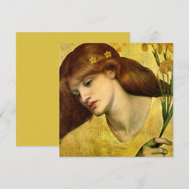Saint Lily [Sancta Lilias] (von Gabriel Rossetti) Karte (Vorne/Hinten)