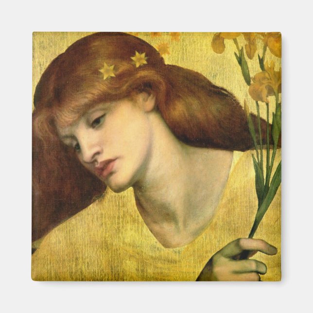 Saint Lily [Sancta Lilias] (von Gabriel Rossetti) Magnet (Vorne)