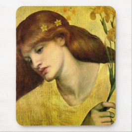 Saint Lily [Sancta Lilias] (von Gabriel Rossetti) Mousepad