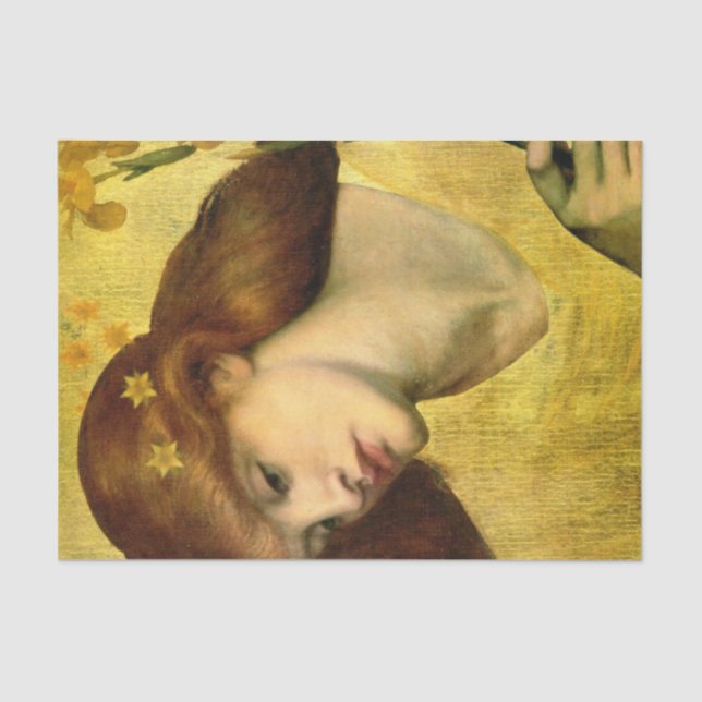 Saint Lily [Sancta Lilias] (von Gabriel Rossetti) Seidenpapier (Vorderseite)