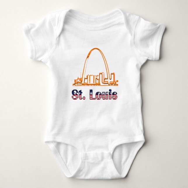 Saint Louis-Bogen Baby Strampler (Vorderseite)