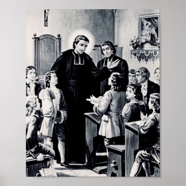 Saint Louis de Montfort französischer Priester Poster (Vorne)