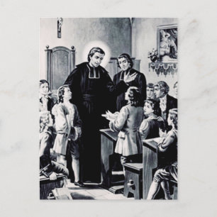 Saint Louis de Montfort französischer Priester Postkarte