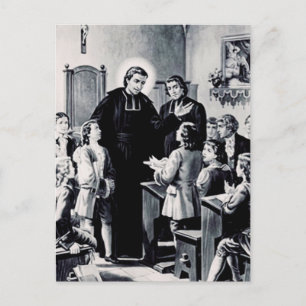 Saint Louis de Montfort französischer Priester Postkarte