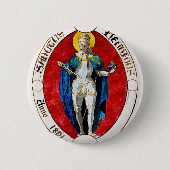 Saint Louis IX König von Frankreich Button (Vorderseite)