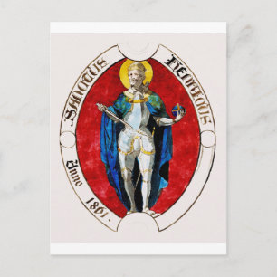 Saint Louis IX König von Frankreich Postkarte