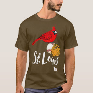 Saint Louis Red Kardinal Nummer 10 Baseball Art T-Shirt