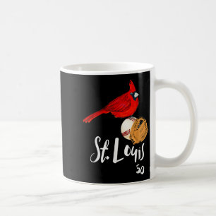 Saint Louis Roter Kardinal Nummer 50 Baseball Kuns Kaffeetasse