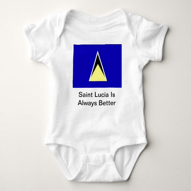 Saint Lucia Baby Strampler (Vorderseite)
