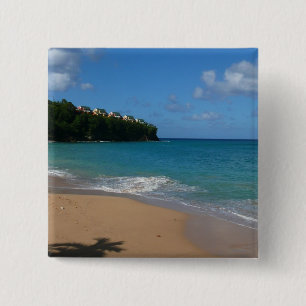 Saint Lucia Beach Tropical Ferien Landschaft Button