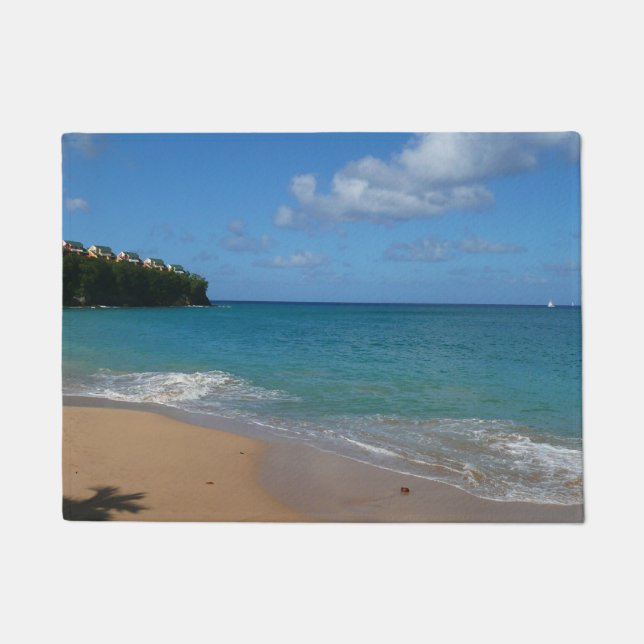 Saint Lucia Beach Tropical Ferien Landschaft Fußmatte (Vorderseite)