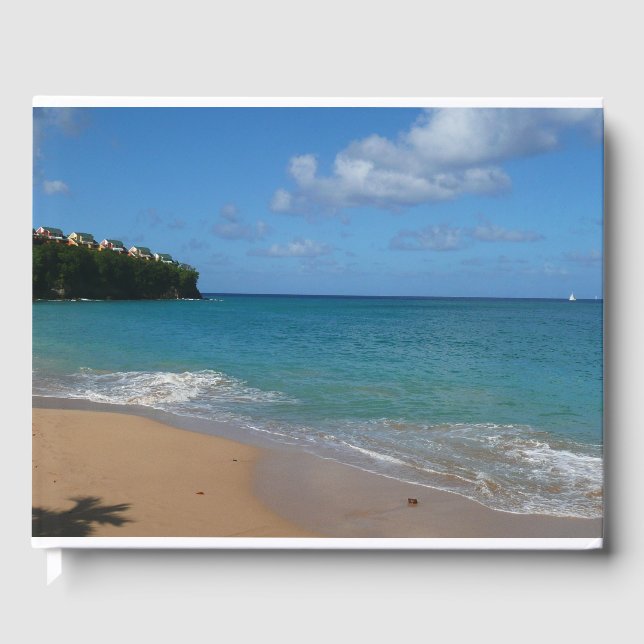 Saint Lucia Beach Tropical Ferien Landschaft Gästebuch (Vorderseite)