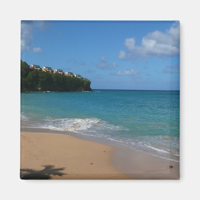 Saint Lucia Beach Tropical Ferien Landschaft Magnet (Vorne)