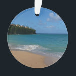 Saint Lucia Beach Tropical Ferien Landschaft Ornament<br><div class="desc">Der Strand des Resorts von Saint Lucia war recht hübsch - der Himmel war blau, das Wasser türkis und der Sand war sandig. Dieses Bild fängt einen sonnigen Tag am Strand ein. Karo in unserem Laden für schönere Fotos am Strand. Dieses Bild ist auch als das weitverbreitete Wallpaper "Saint Lucia...</div>