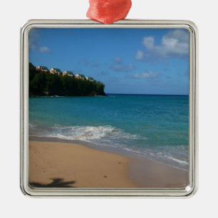 Saint Lucia Beach Tropical Ferien Landschaft Ornament Aus Metall