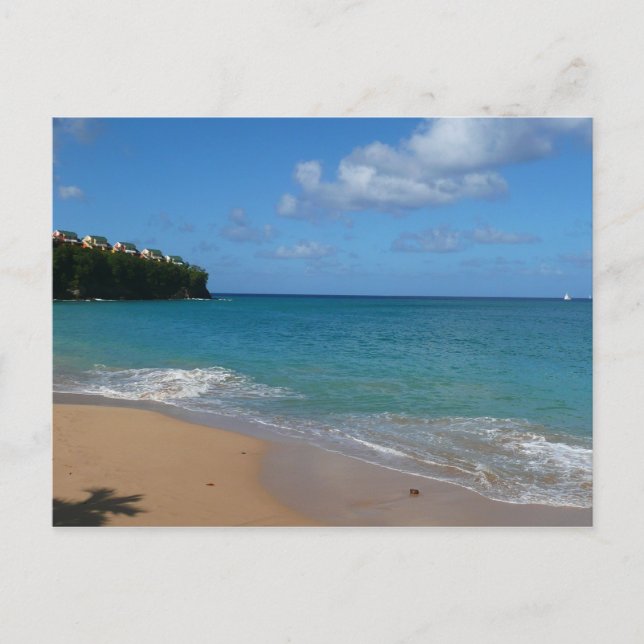 Saint Lucia Beach Tropical Ferien Landschaft Postkarte (Vorderseite)