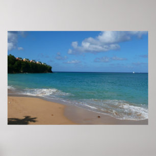 Saint Lucia Beach Tropischer Urlaub Landschaft Poster