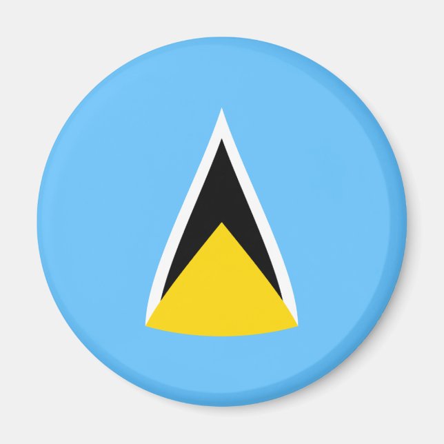 Saint Lucia Fisheye Flag Magnet (Vorne)