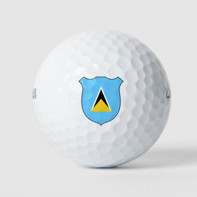 Saint Lucia Flag Grand Patriotic Golfball (Vorderseite)