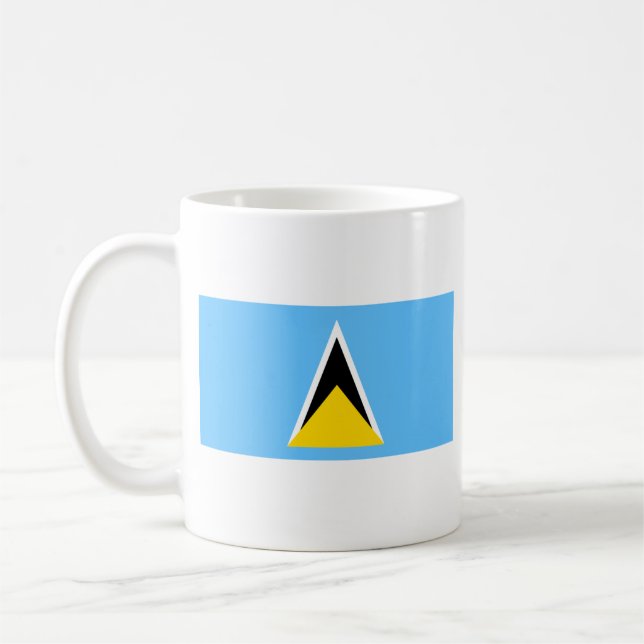 Saint Lucia Flag ~ Karte Tasse (Links)