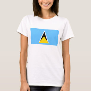 Saint Lucia Flag x Karte T - Shirt