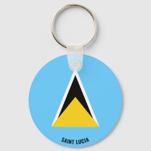 Saint Lucia-Flagge Charmant Patriotisch Schlüsselanhänger