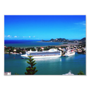 Saint Lucia, Kreuzfahrtschiff Fotodruck