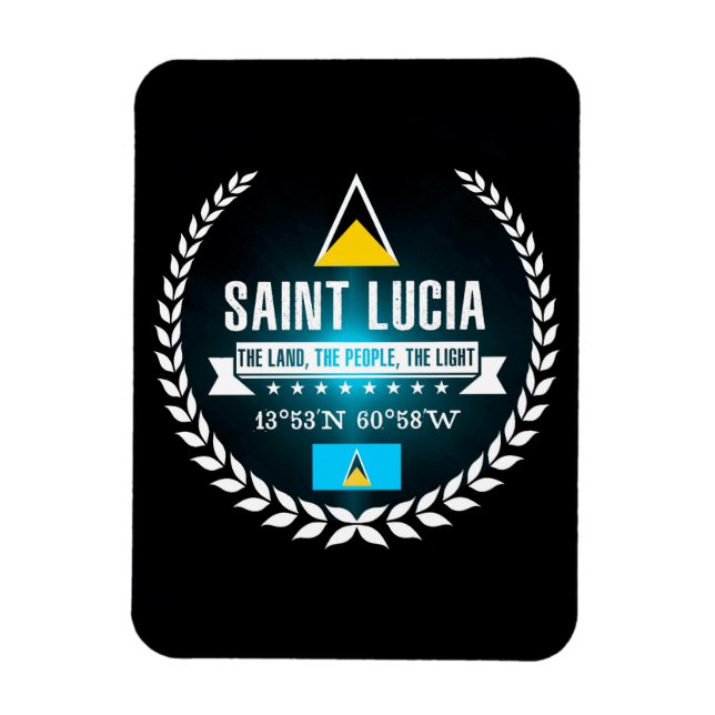Saint Lucia Magnet (Vertikal)