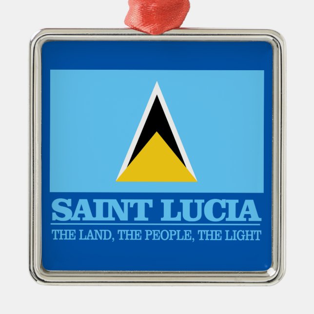 Saint Lucia Ornament Aus Metall (Vorne)