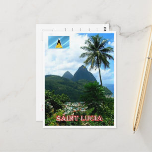 Saint Lucia - Panorama - Postkarte